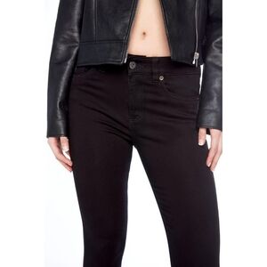 Women's Fashion Mid Rise Rise Skinny Jeans | Black Size 4 *New*